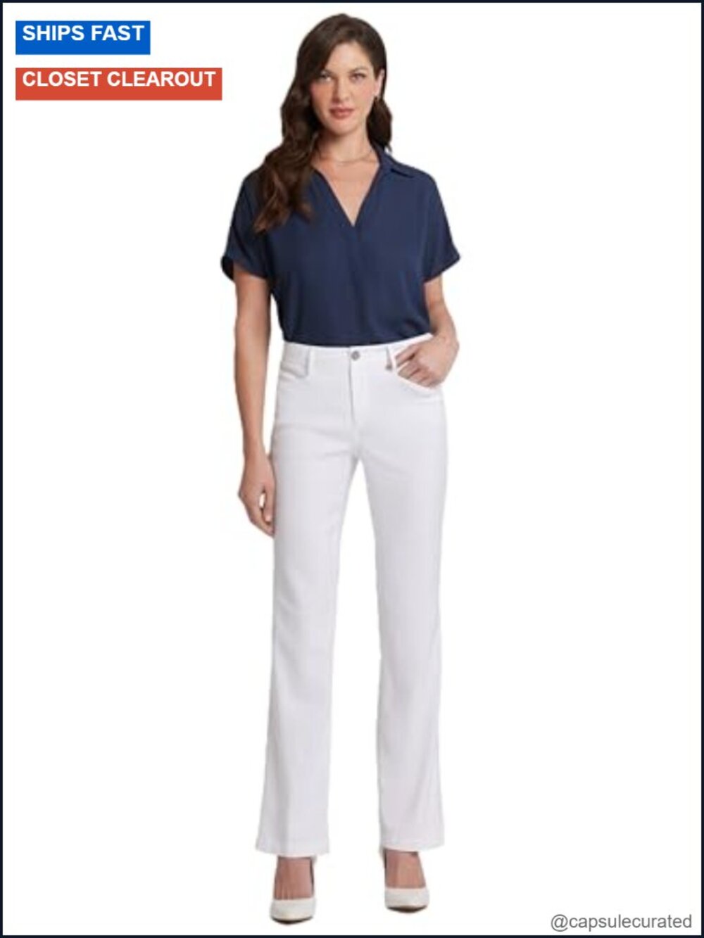 Stretch Linen Wide-Leg Trouser Pants with Lift Tuck Technology
